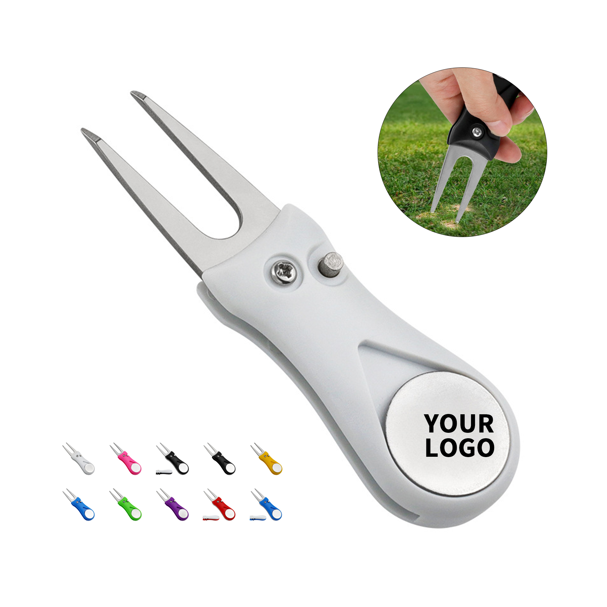 Stainless Steel Switchblade Divot Repair With Removable Marker 9