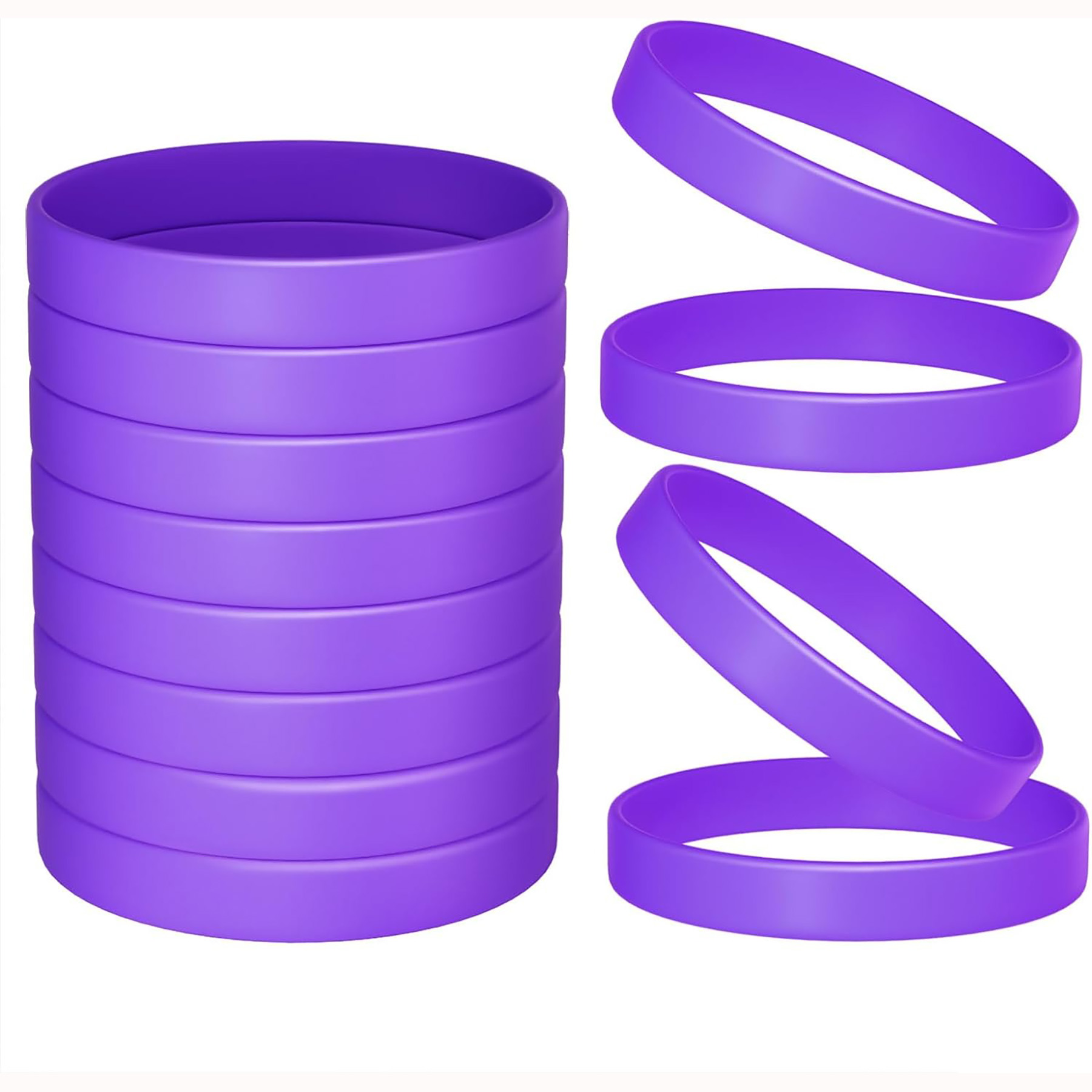 Color Blank Rubber Wristbands 7