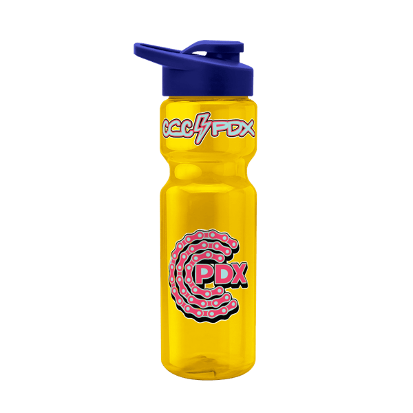 Blazer 28oz Transparent Bike Bottle w/Drink-thru Lid 562