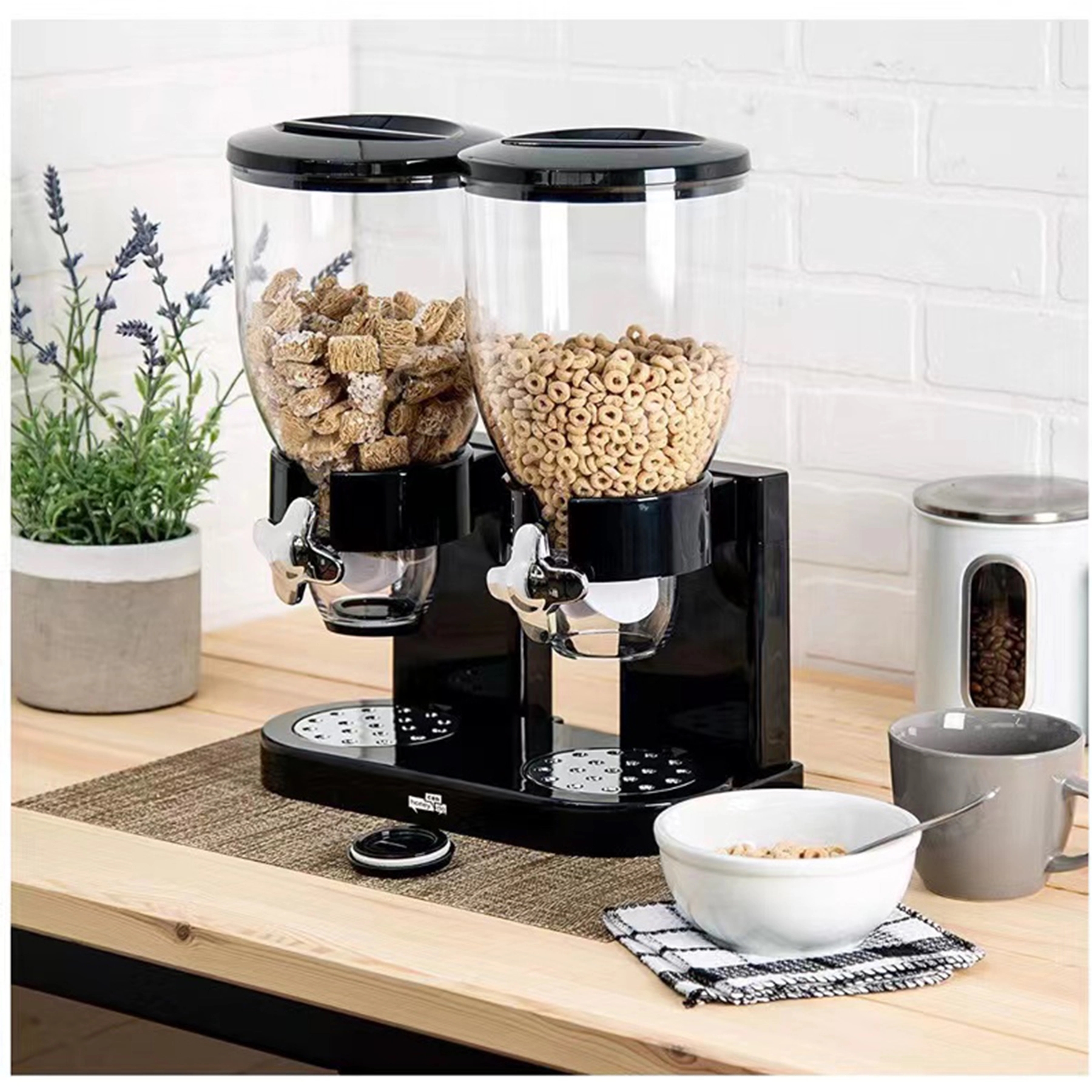 Home Daily Use Double Cup Cereal Dispenser Separator 3