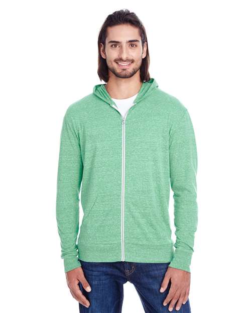 Unisex Triblend Full-Zip Lightweight Hooded Sweatshirt - 302Z 30