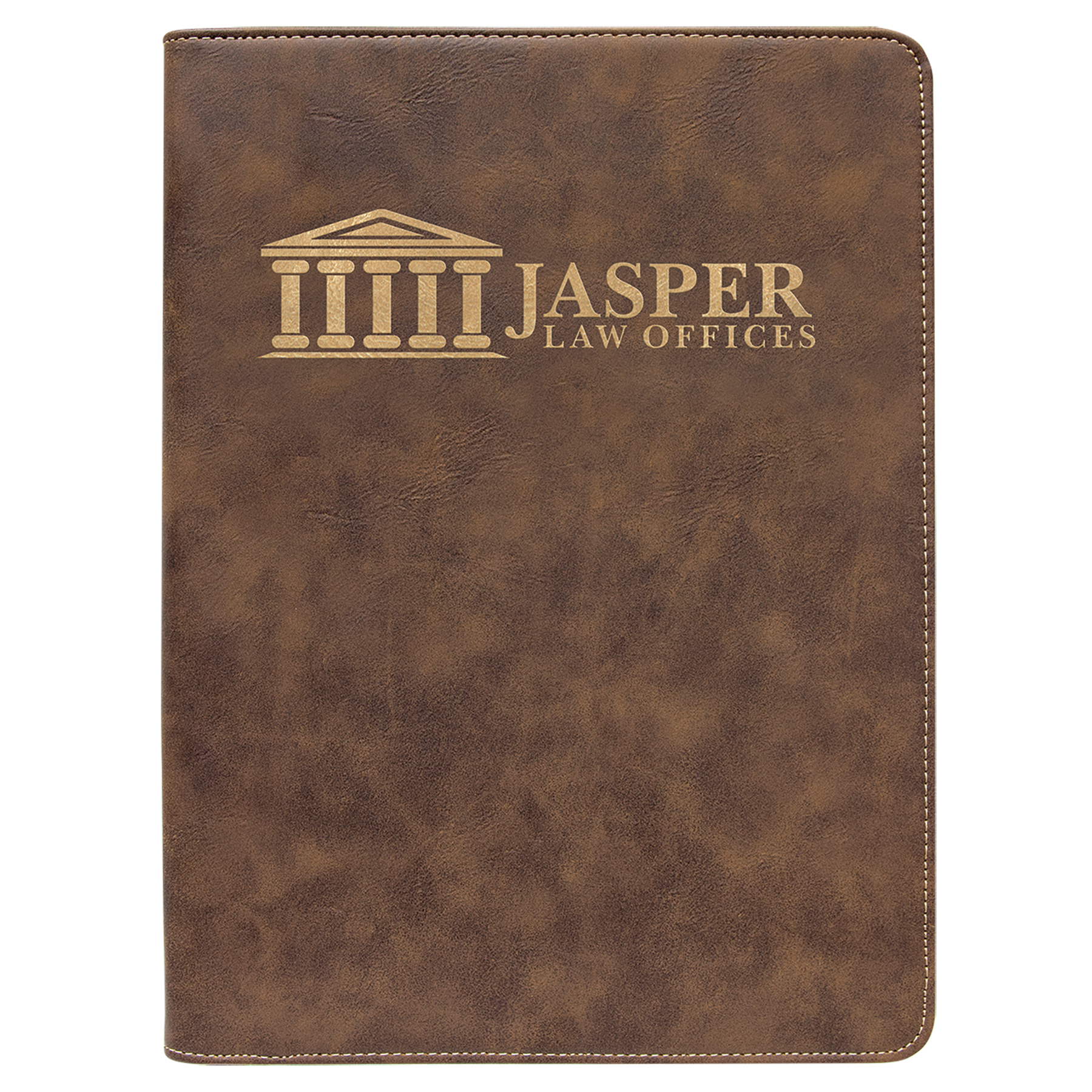 Laser Engraved Leatherette Legal Padfolio with Zipper and Notebook (9.5" x 12") 12