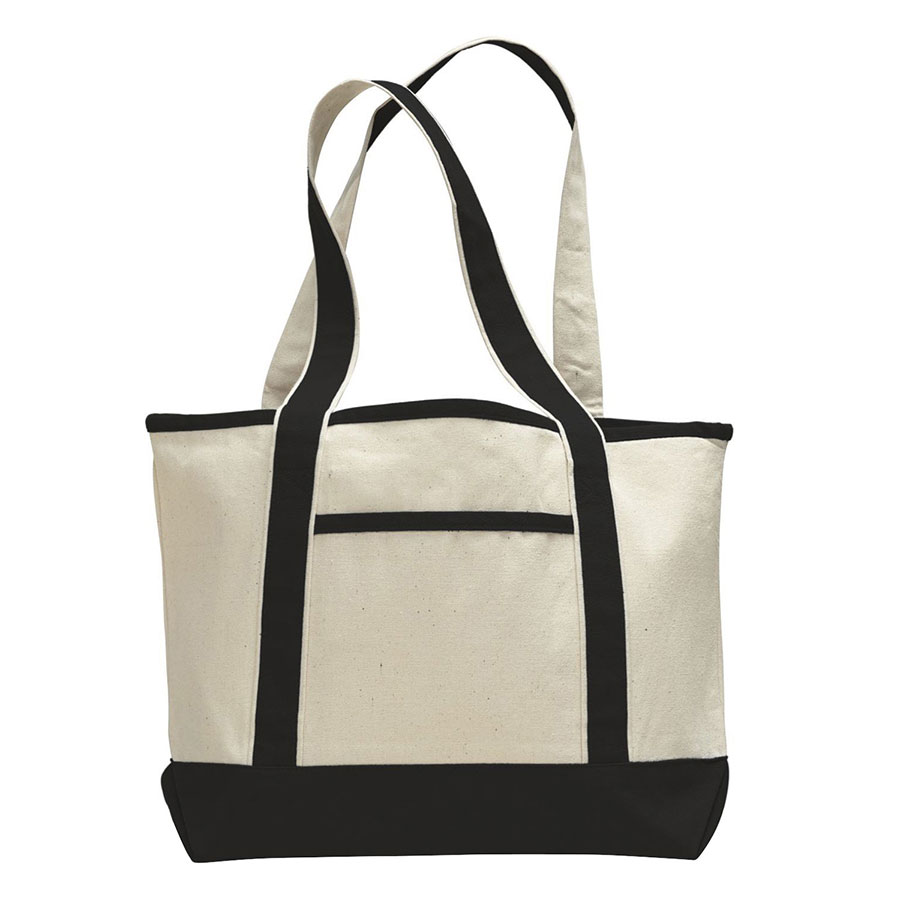 12 oz Cotton Canvas Tote Bag - 15"W x 12"H x 4"D x 20"Handle 1