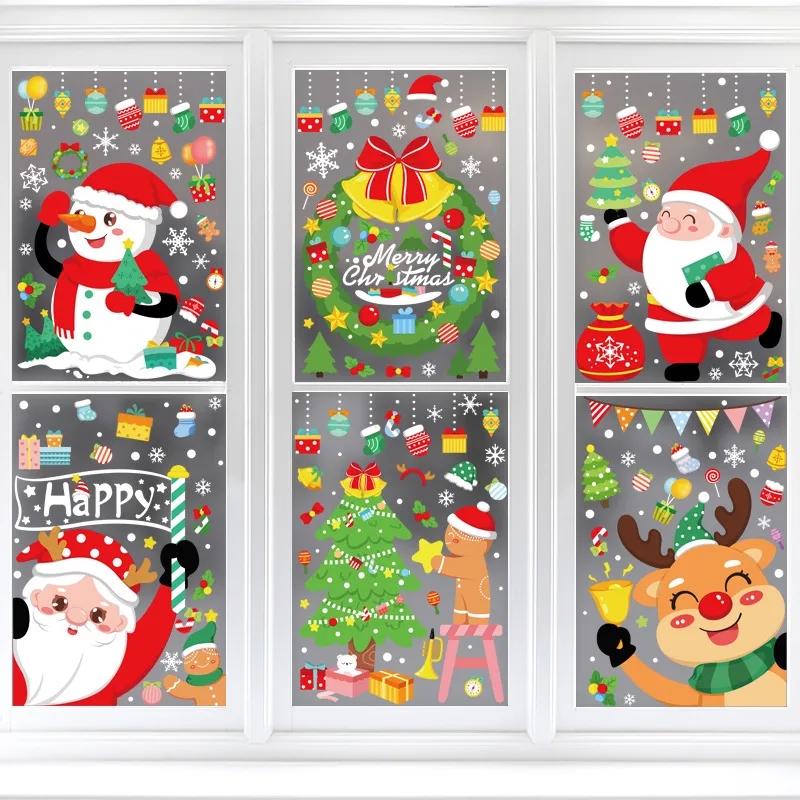 Custom Christmas Window Static Sticker Decals 2