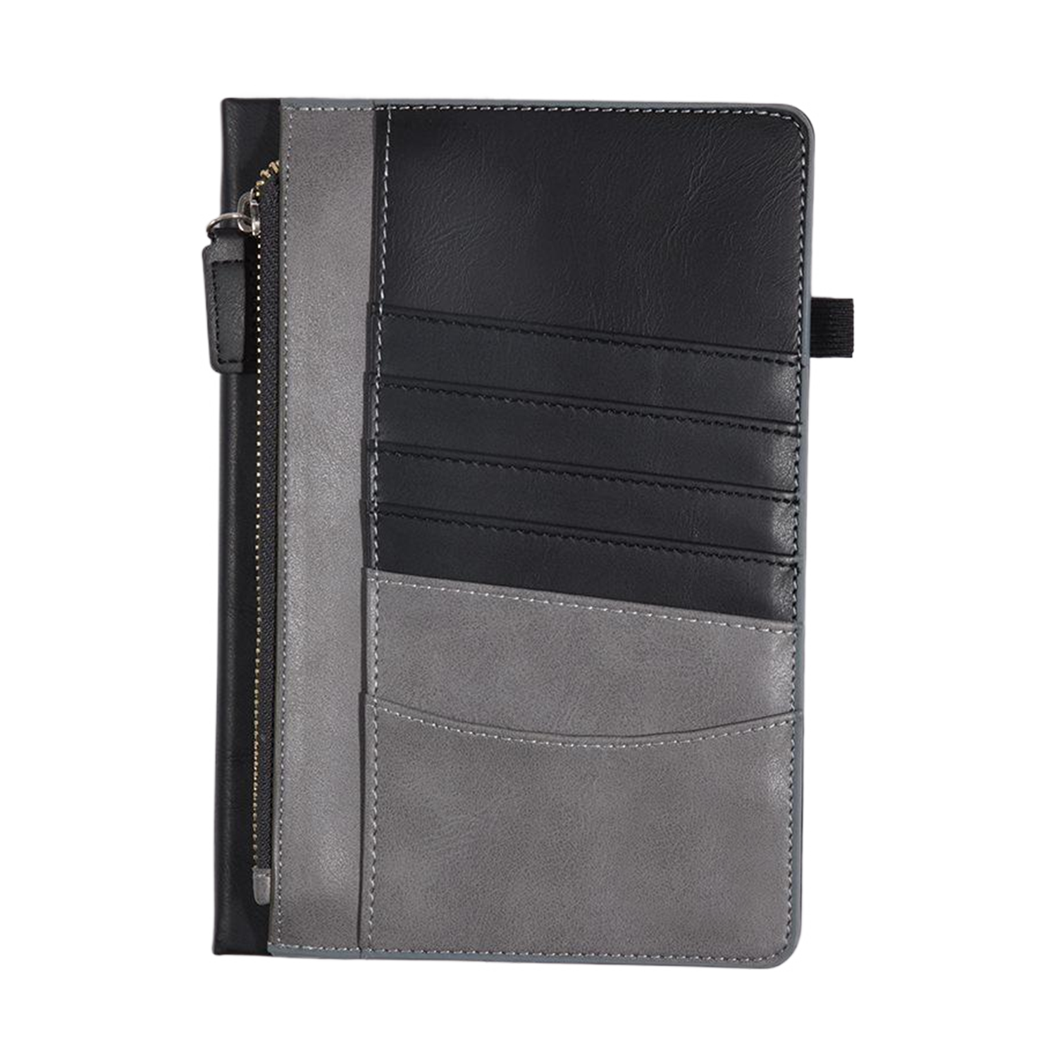 A5 PU Leather Notebook w/ Zipper Pouch 2