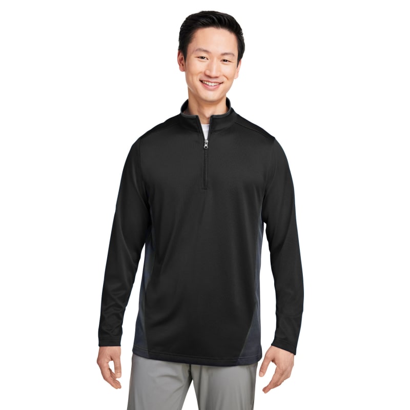Harriton Men's Flash Snag Protection Plus IL Colorblock Quarter-Zip 37