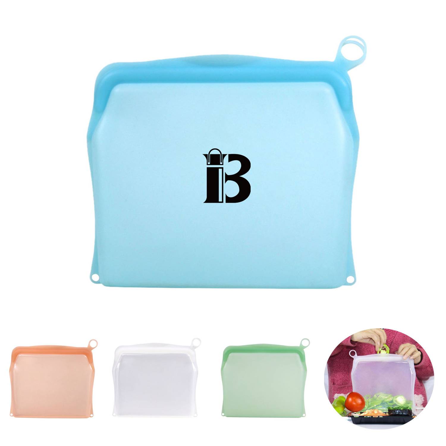 Wall-Mounted Reusable Silicone Storage Bags for Food 1000ML