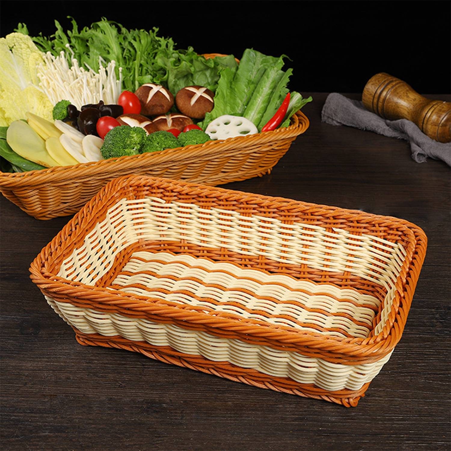 Rattan Fruit Vegetable Baskets 4