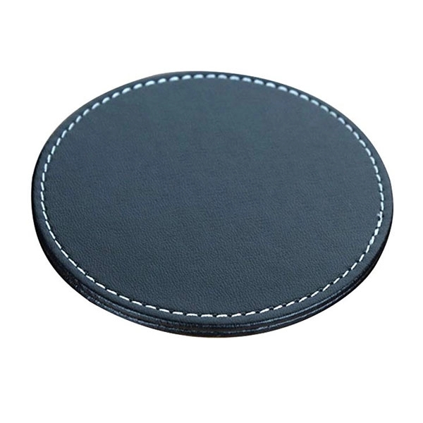 Round PU Leather Coasters 6