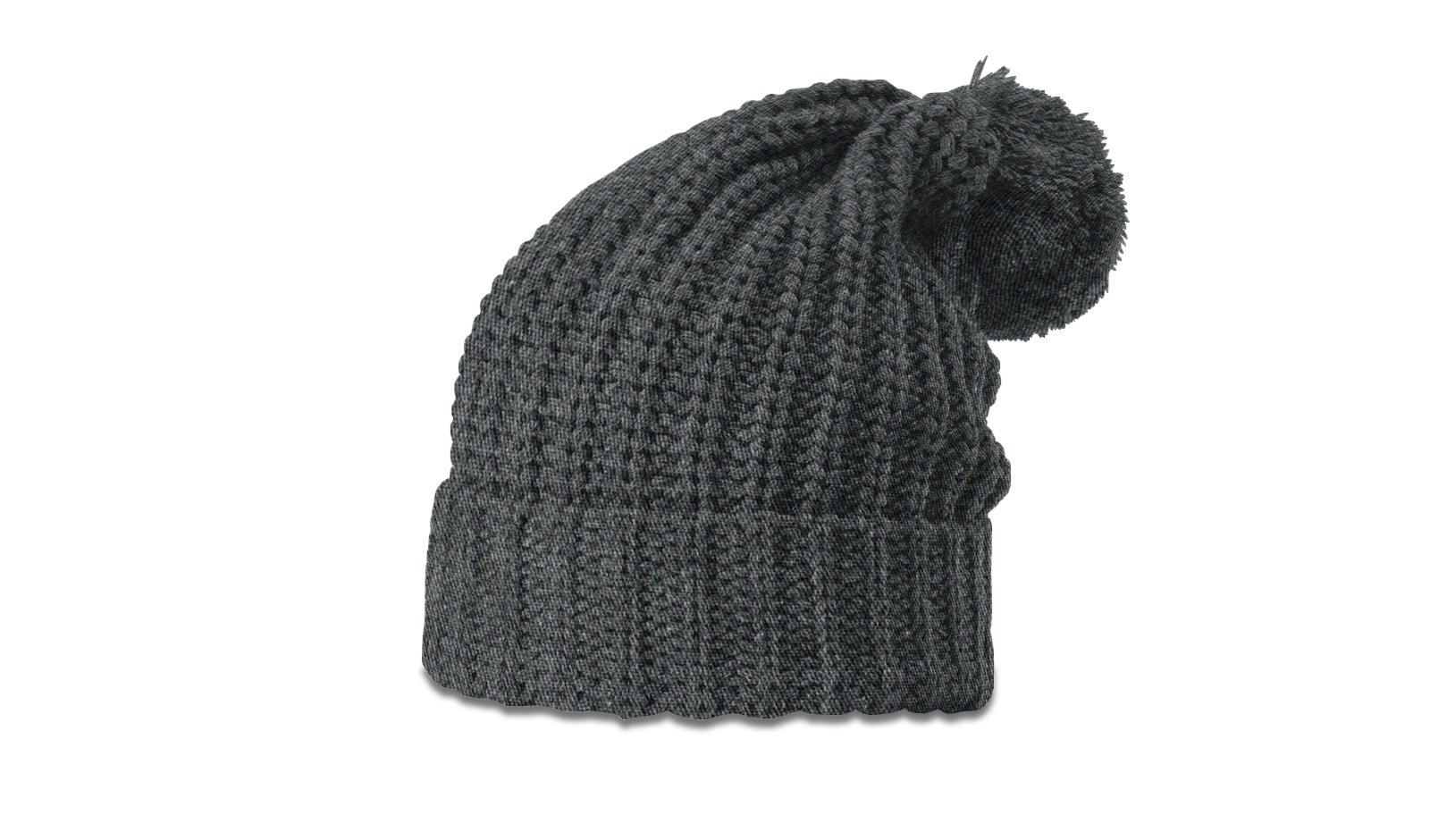  Chunk Cable Beanie with Cuff & Pom 12
