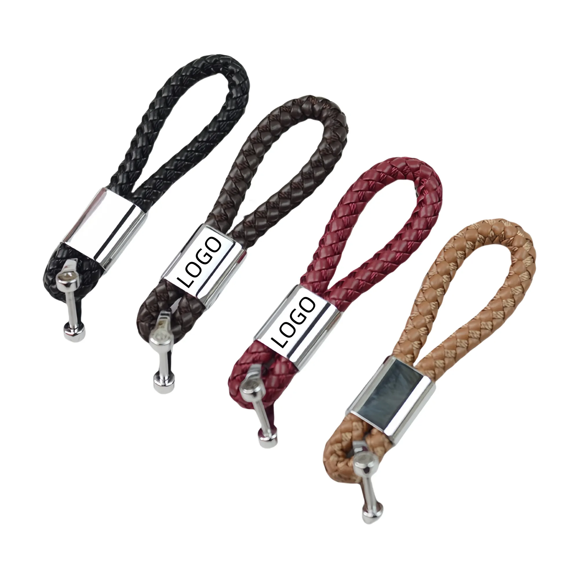 Braided Leather Keychains 4