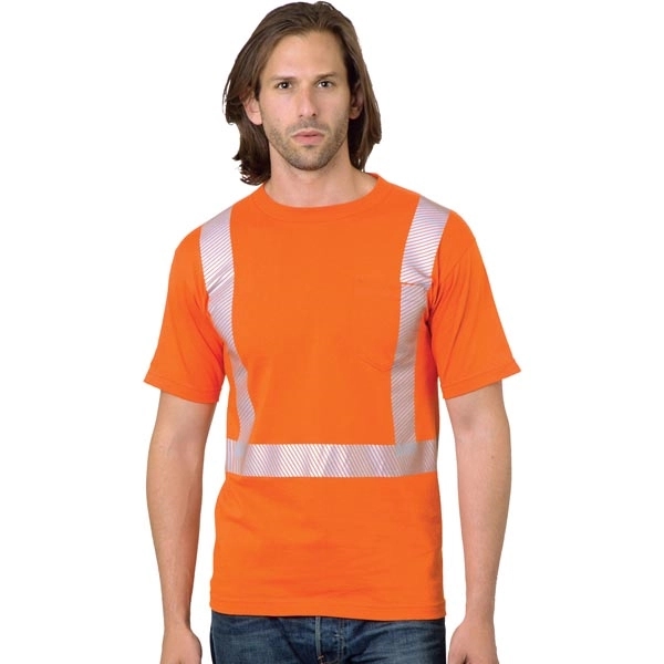 Hi-Vis 100% Cotton Pocket Crew Tee 1