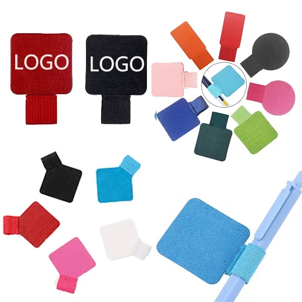 Self Adhesive Leather Pen Loop Clip 4