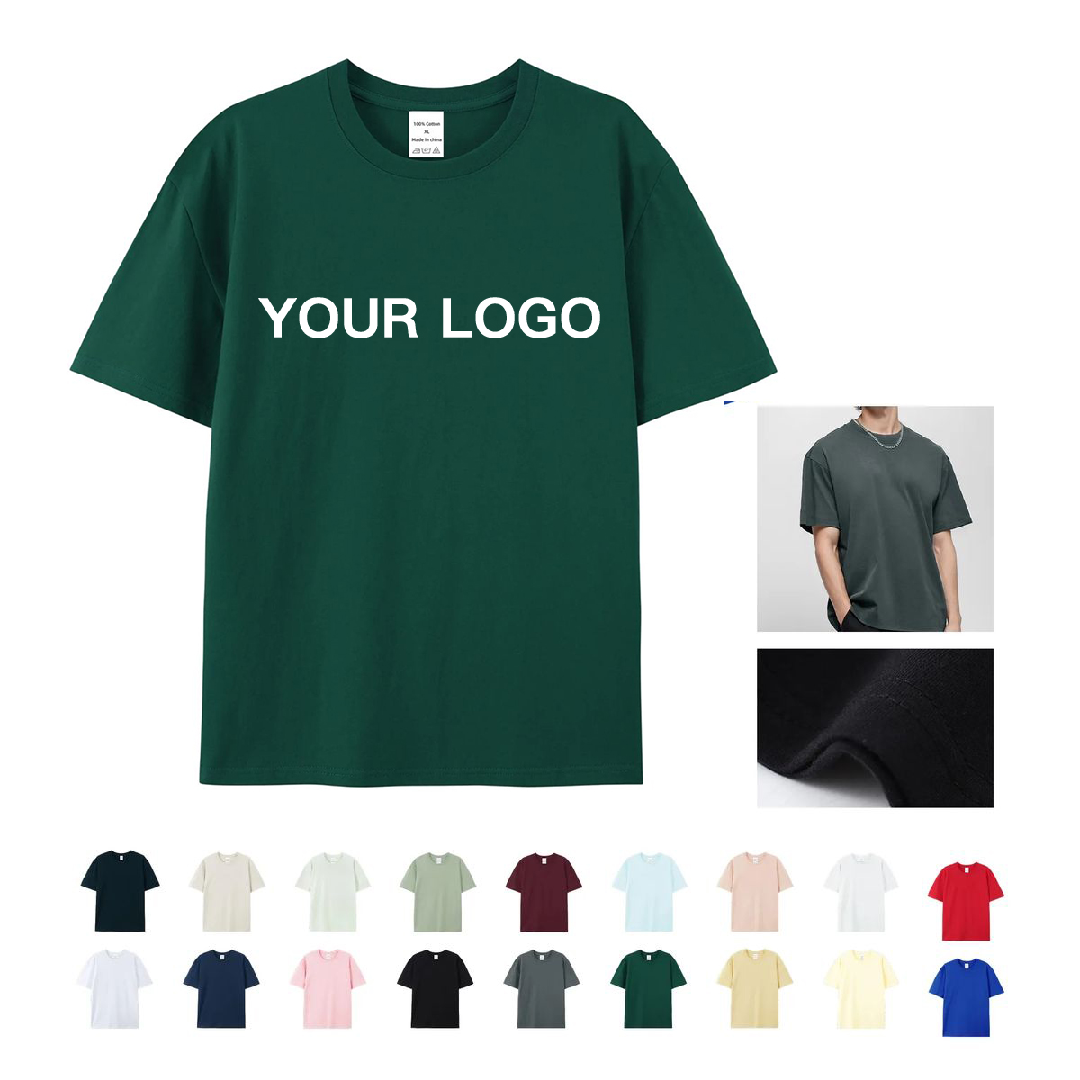 Classic 100 Percent Cotton Tee Lightweight Summer Wear 12