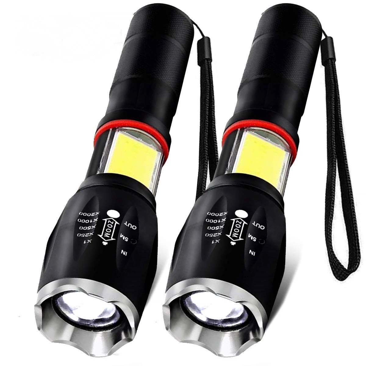 Zoom LED Tactical Flashlight with COB 1