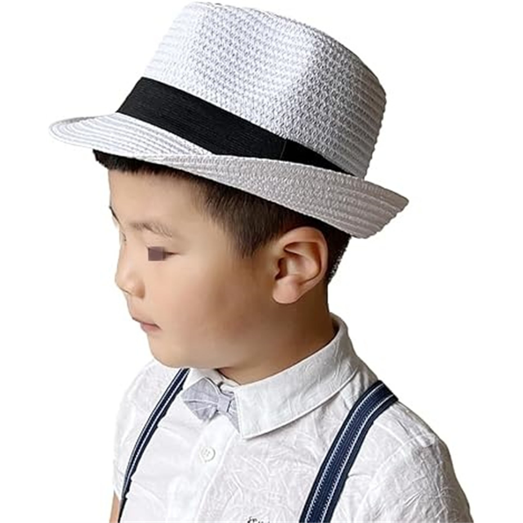 Straw Fedora Sun Hat for Kids 4