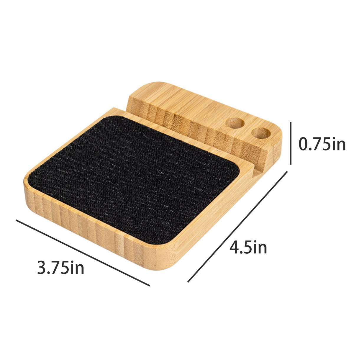 Bamboo Wireless Charger Stand with Pen Holder Mobile Stand 2