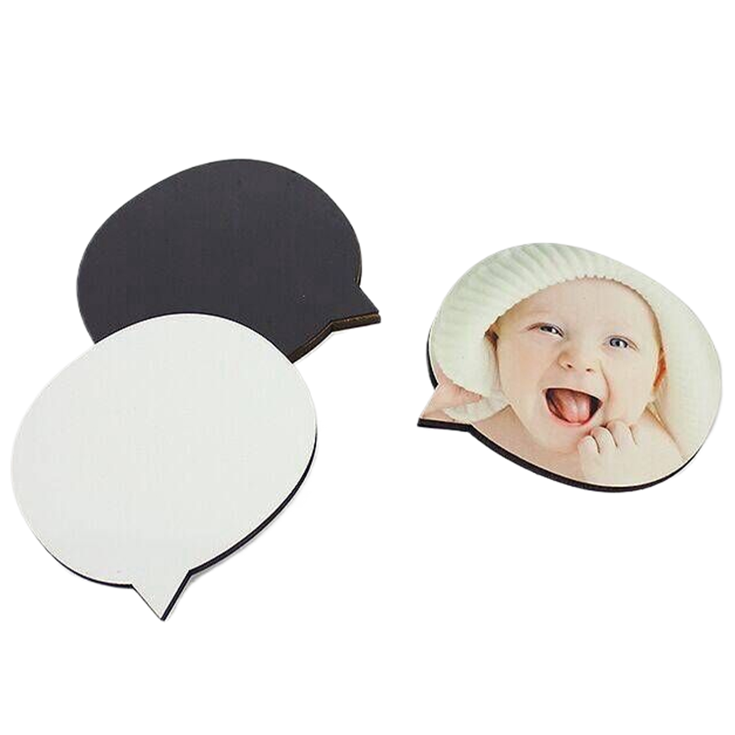 Speech Bubble Shaped Sublimation MDF Fridge Magnet 4