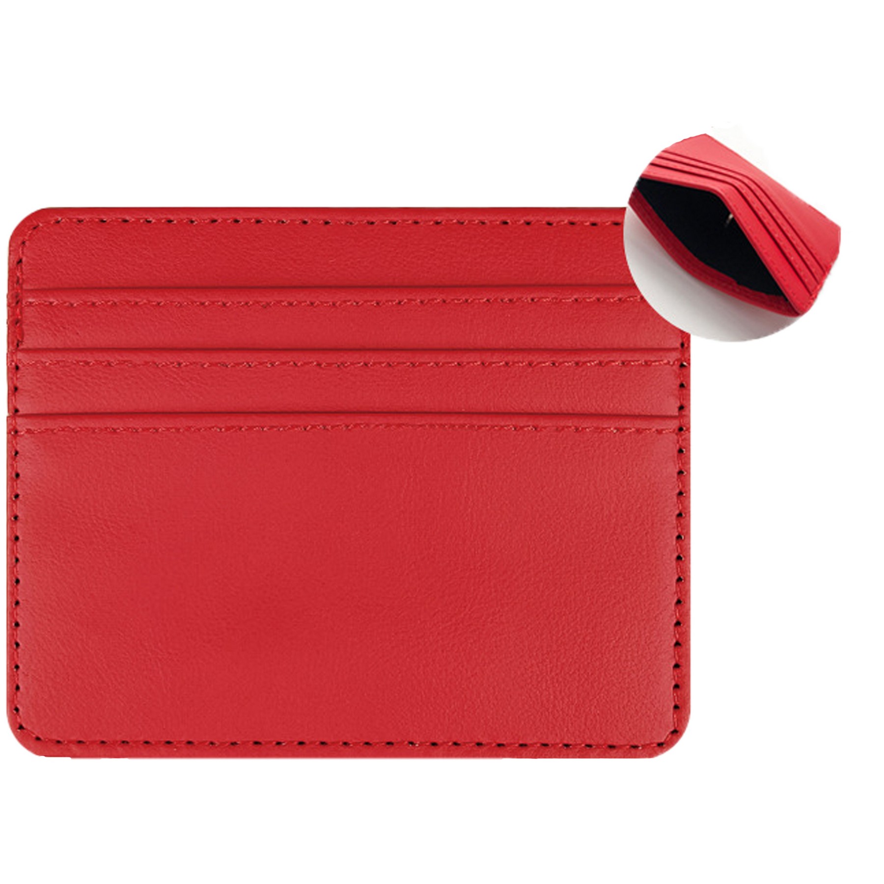 Leather Minimalist Wallet With Id Window Cover Credit Card Holder For Men & Women 5
