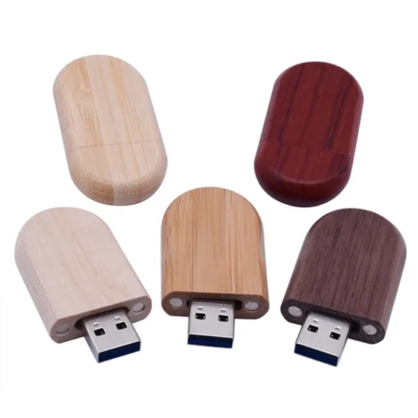 Oval Wooden USB Flash Drive U Disk 7
