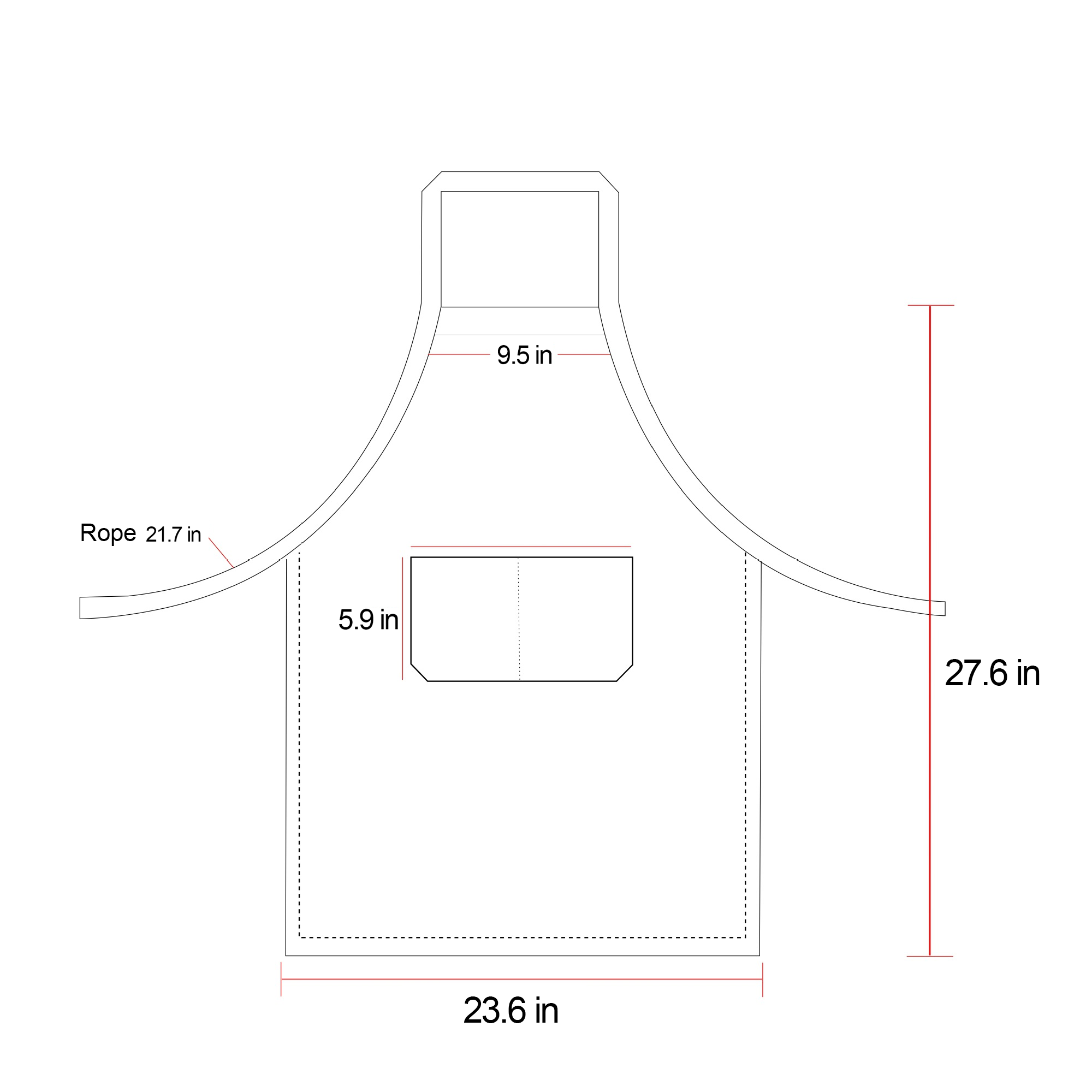 Apron With 2 Pockets For Kitchen Cooking BBQ Painting 5