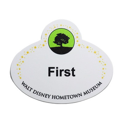 UV Imprint Spectrum Badges With Personalization 2.5X3" Oval With Bump