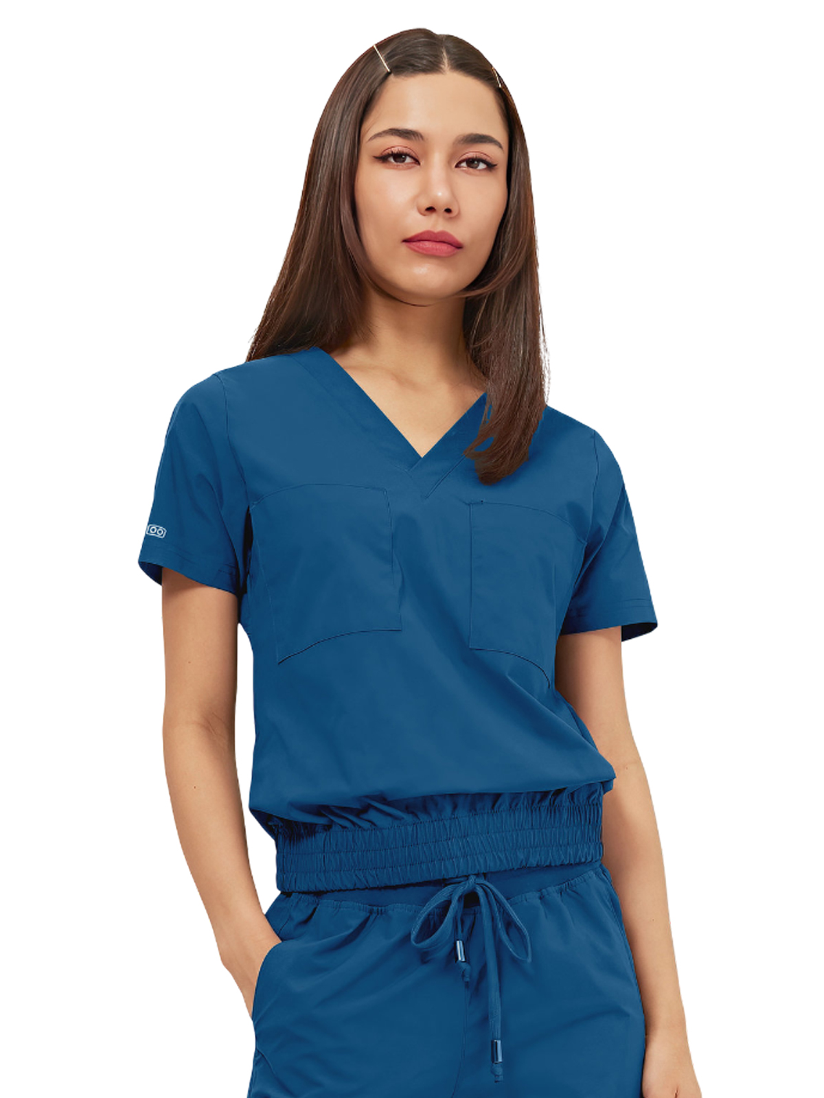Parkley Quantum - Women's Two-Pocket LUNA Tuck Band V-Neck Top 4