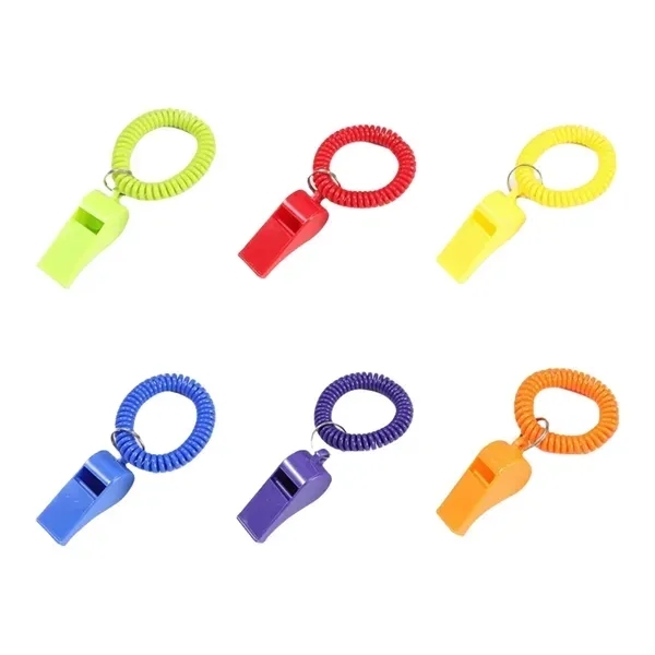Spring Keychain With Whistle - Wrist Strap Accessory 9