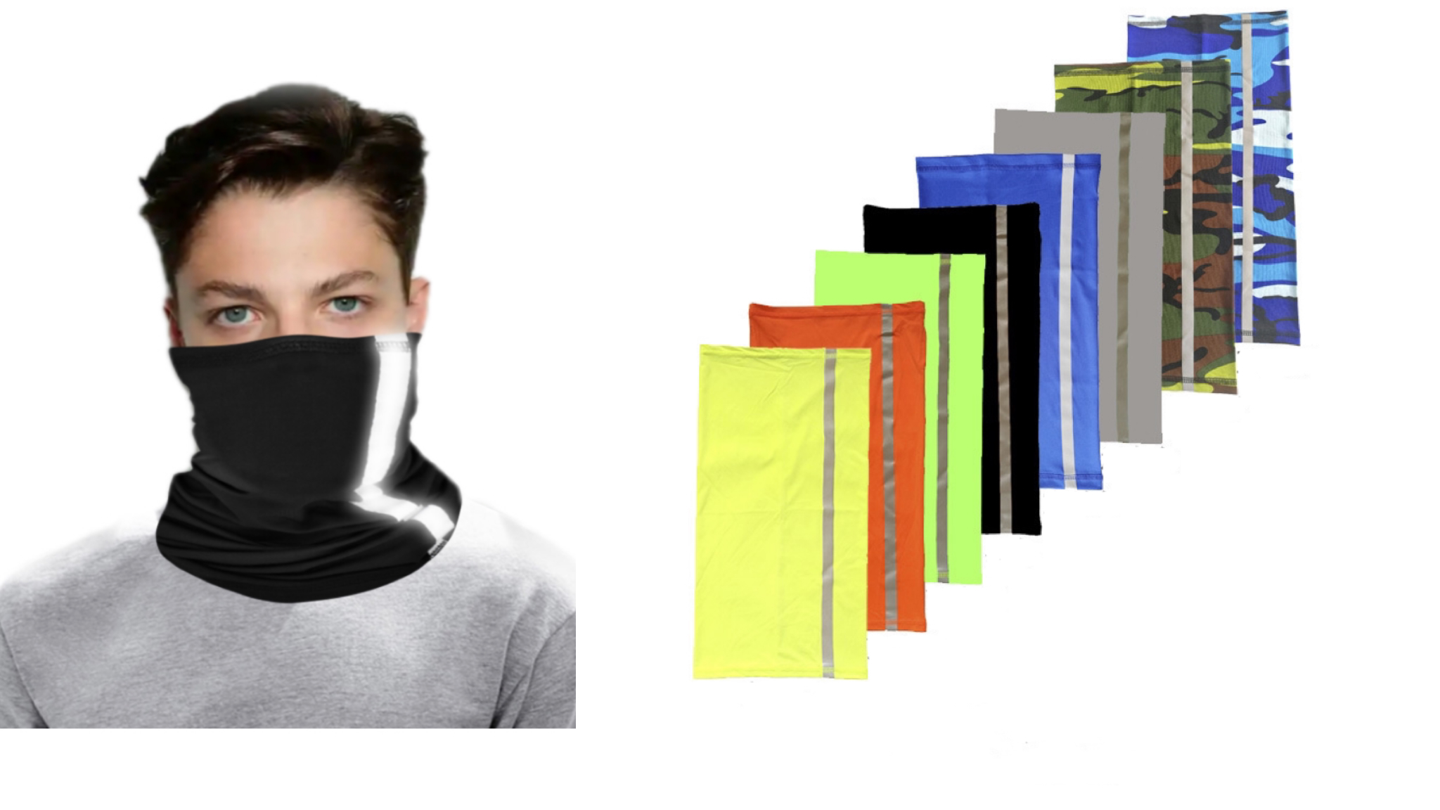 Multifunctional Scarf with reflective Strip 2
