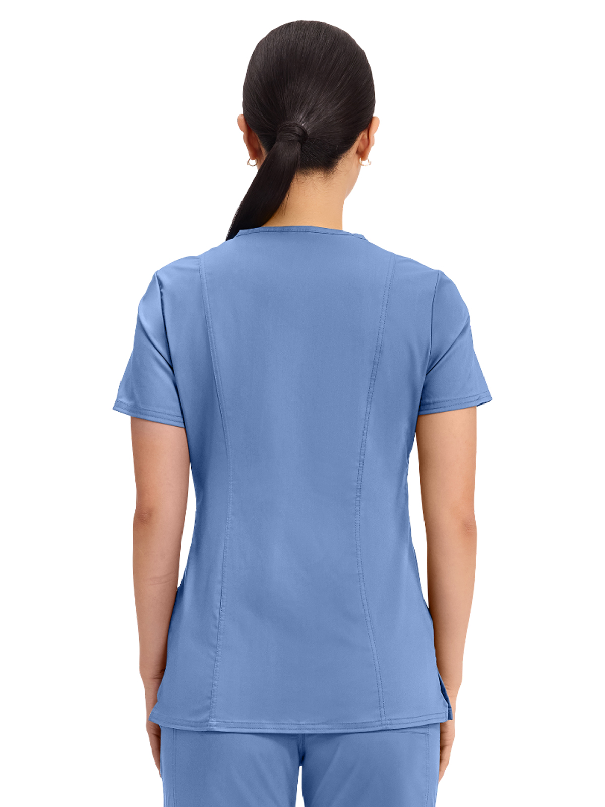 Cherokee - Workwear Revolution - Women's 2-Pocket Mock Wrap Top 2