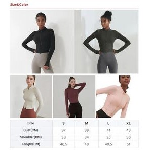 Windbreak Tight Yoga Clothes Short Style Cycling Fitness Jacket 2