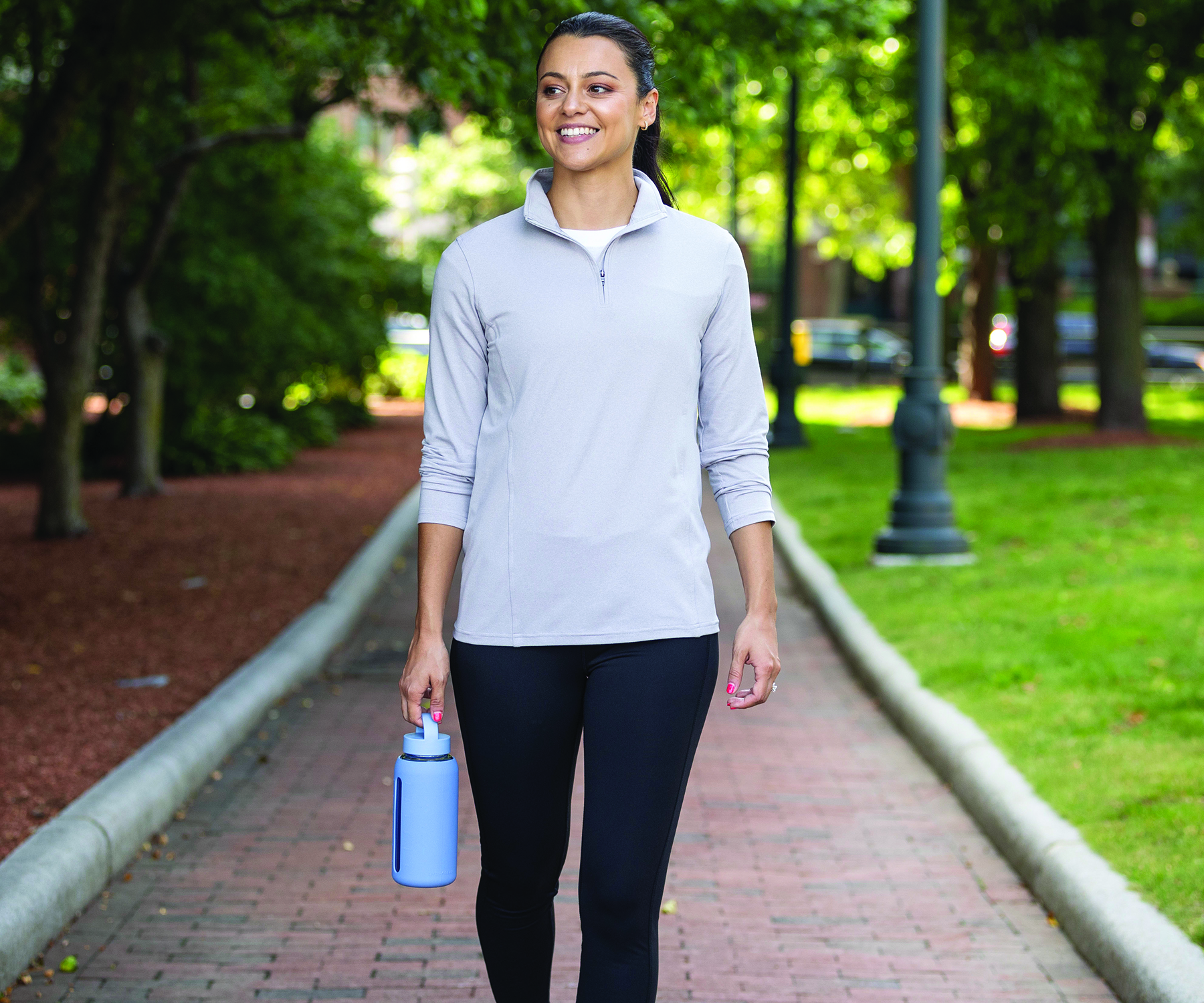 Women's Heathered Eco-Logic Stretch Quarter Zip 4