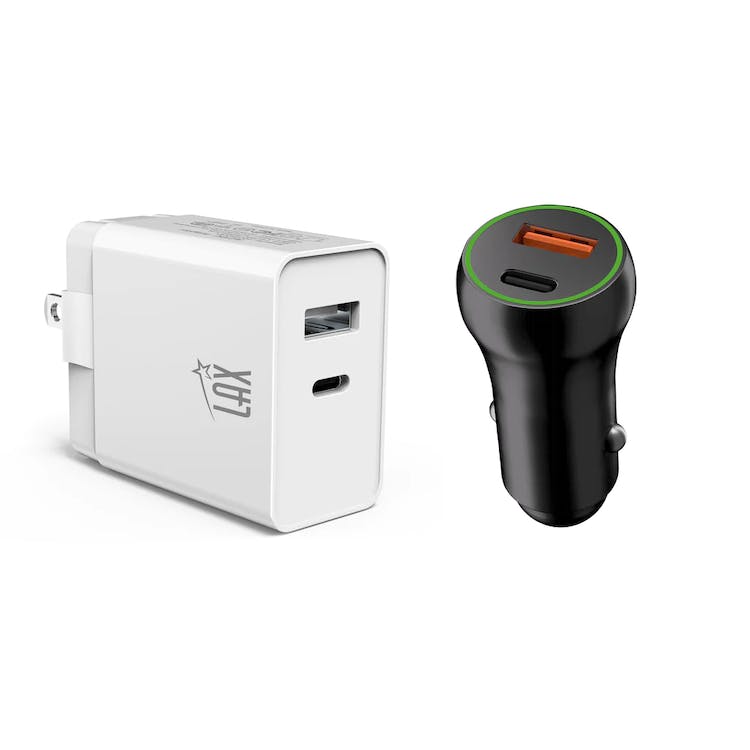 Car Charger USBPD 20W & Wall Charger USBPD 20W Bundle - 1 USB-C & 1 USB-A 2