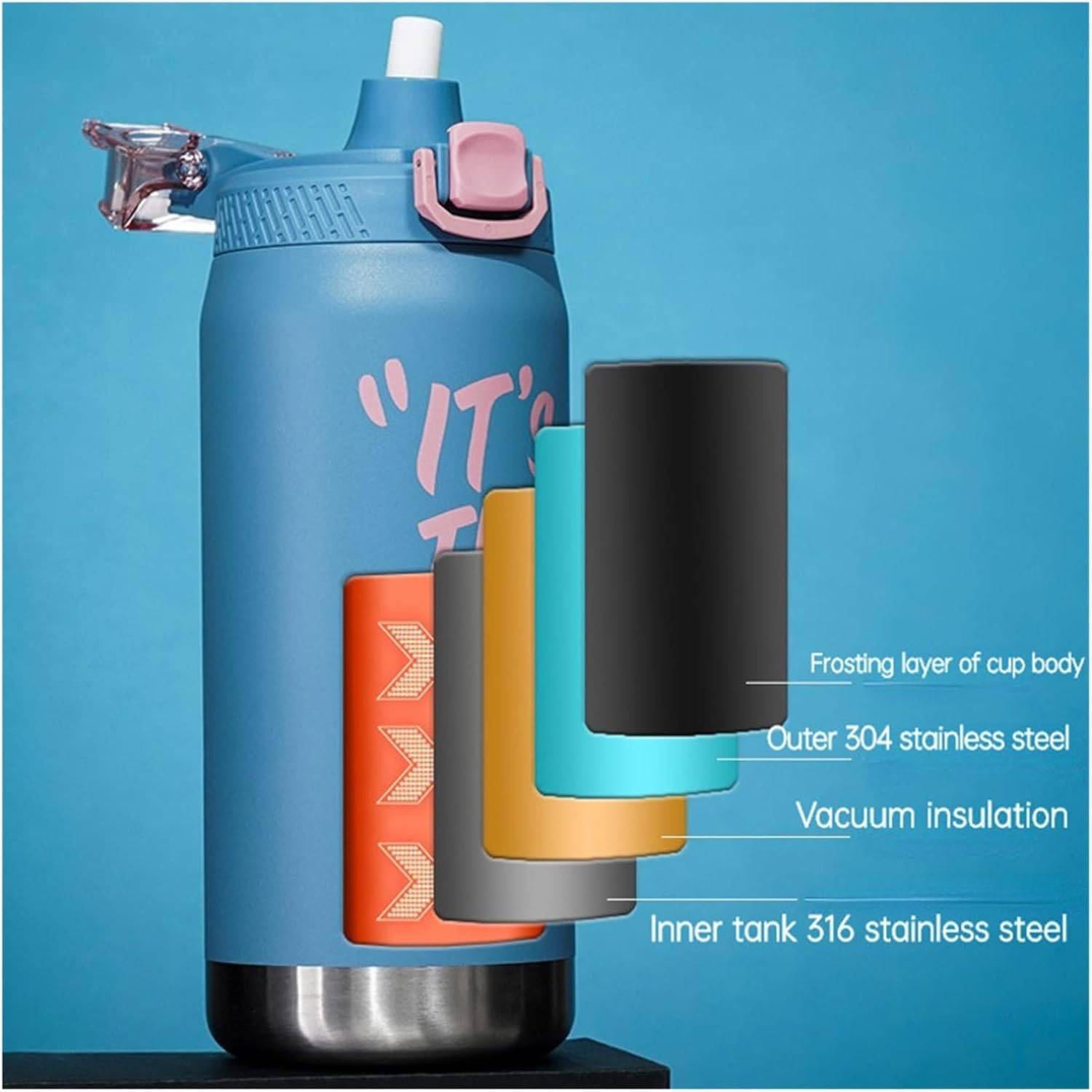 38OZ Double Wall Insulated Vacuum Bottle Tumbler 2