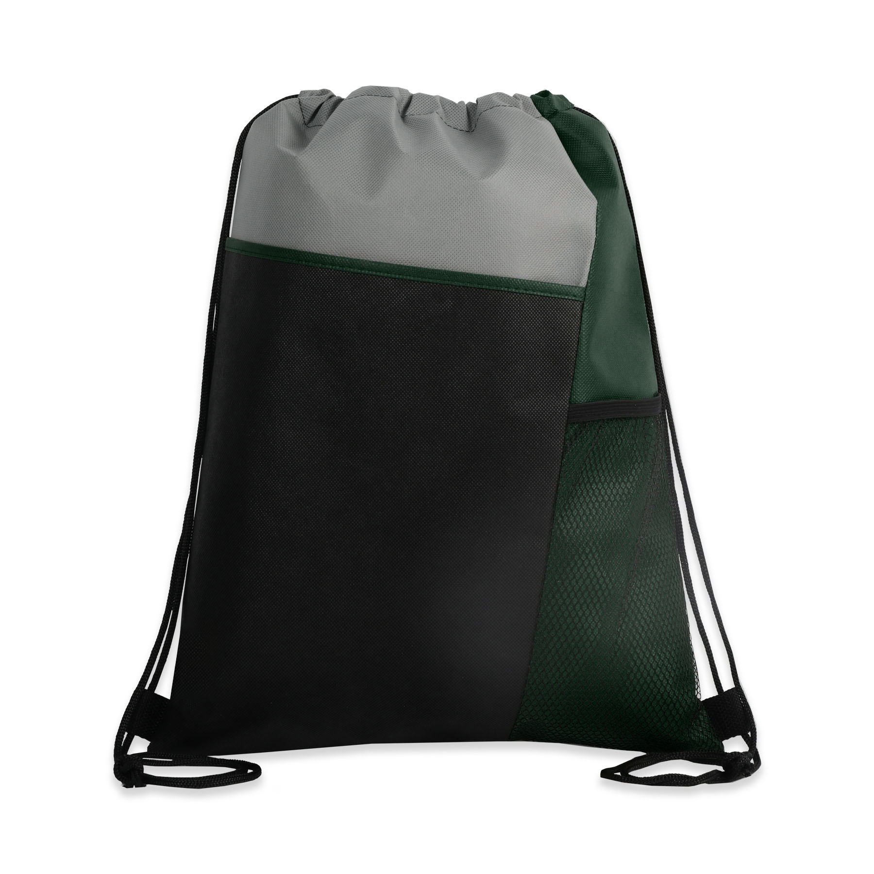Tri-Colored Mesh Pocket Drawstring Backpack 1