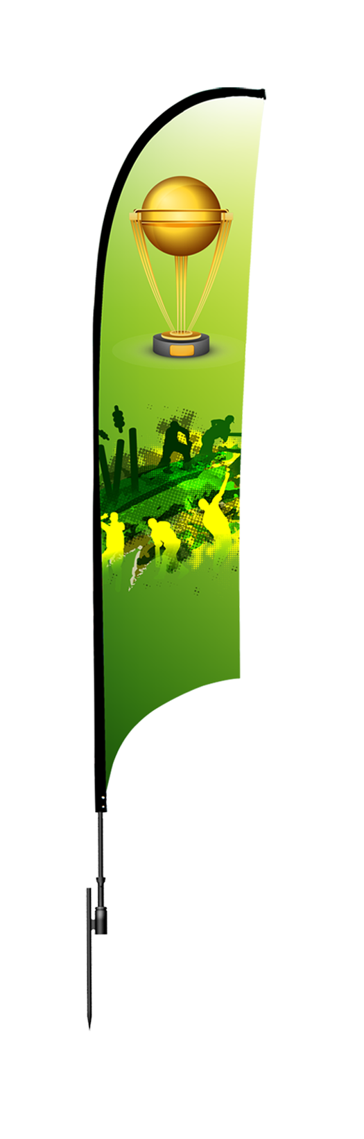 6ft Concave Shape Feather Flag Kit - 1 Side Imprint 2