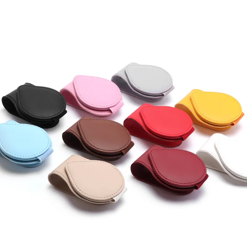 PU Leather Car Sunglasses Holder Clip 4
