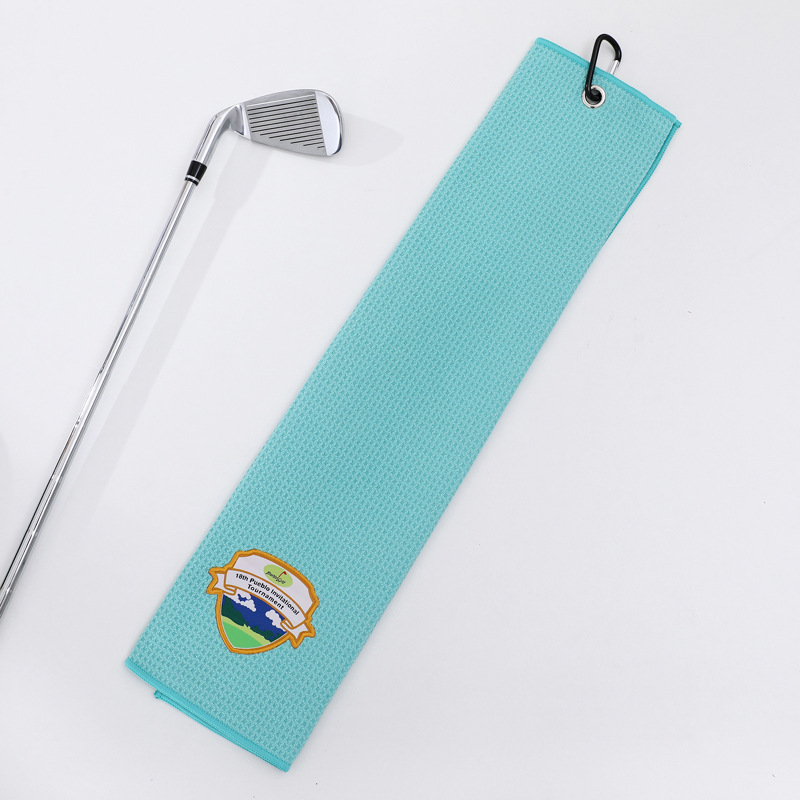 Embroidered Golf Towel With Carabiner 2