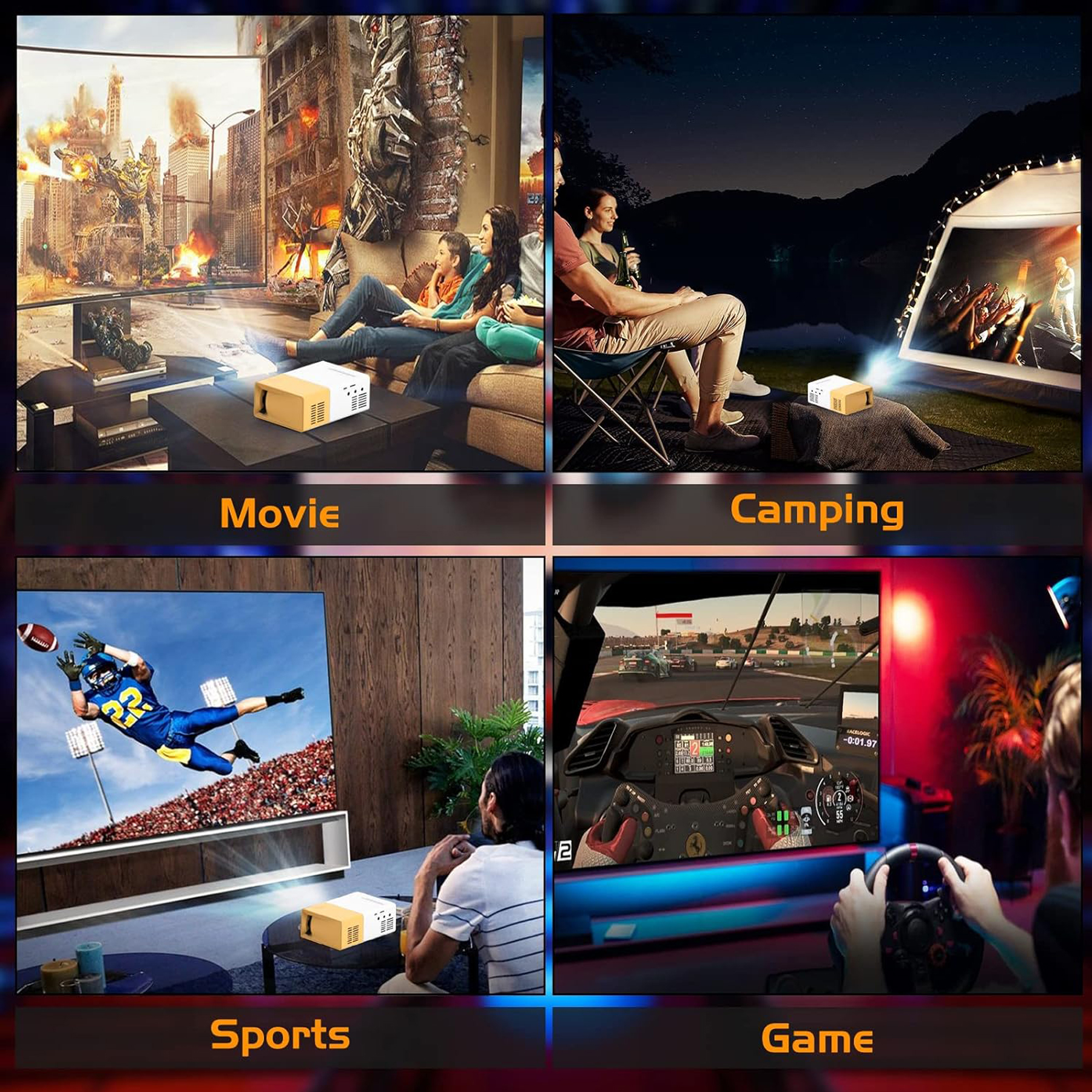 Portable Mini Home Theater Projector 7