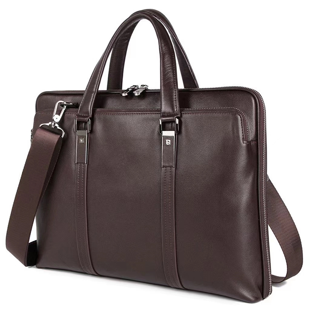 Vintage Genuine Cowhide Briefcase Messenger Bag 7