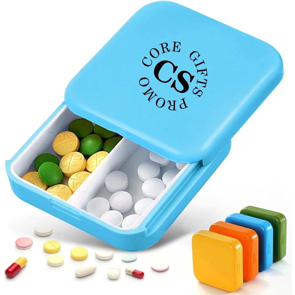 2 Compartments Daily Pill Organizer 1