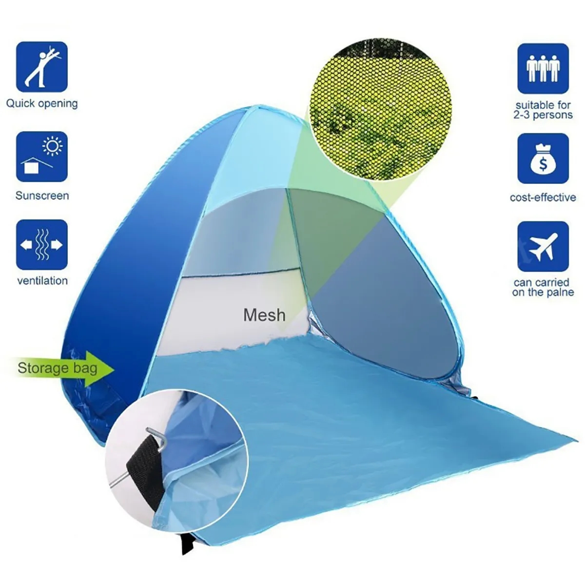 Portable Pop Up Beach Tent 1