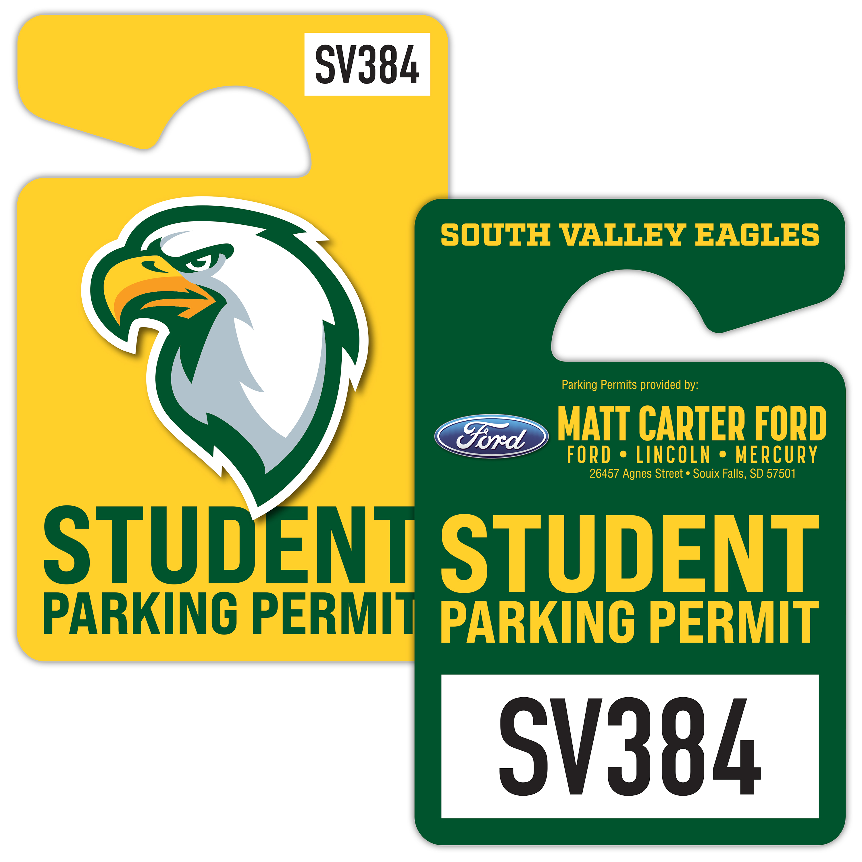 Plastic Hang Tag / Parking Permit- 3x4.5 - UV Coated (1S) 6