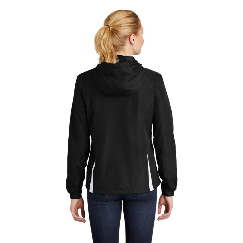 Sport-Tek Women's Colorblock Hooded Raglan Jacket. 9