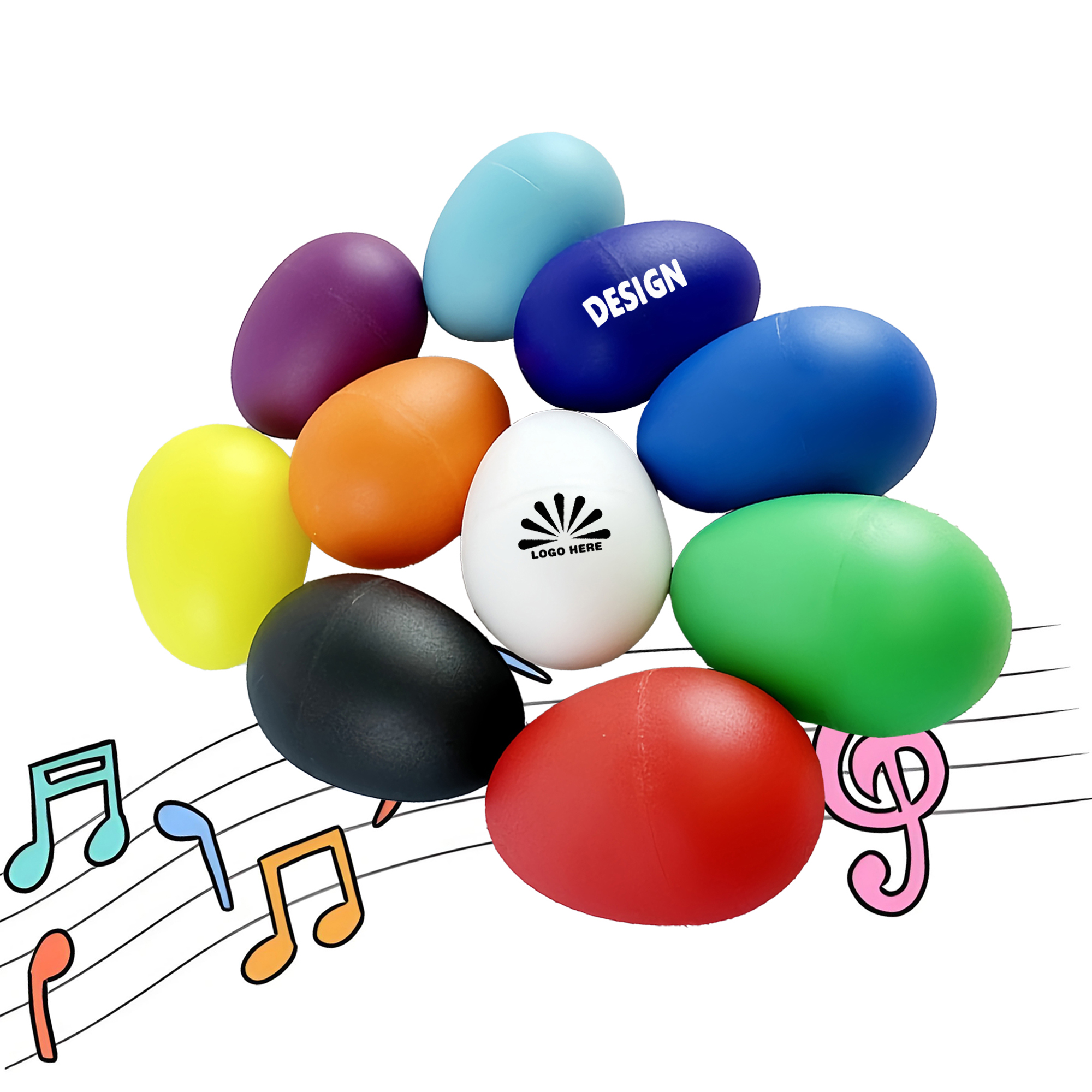 Colorful Plastic Egg Shakers for Rhythm and Fun 3