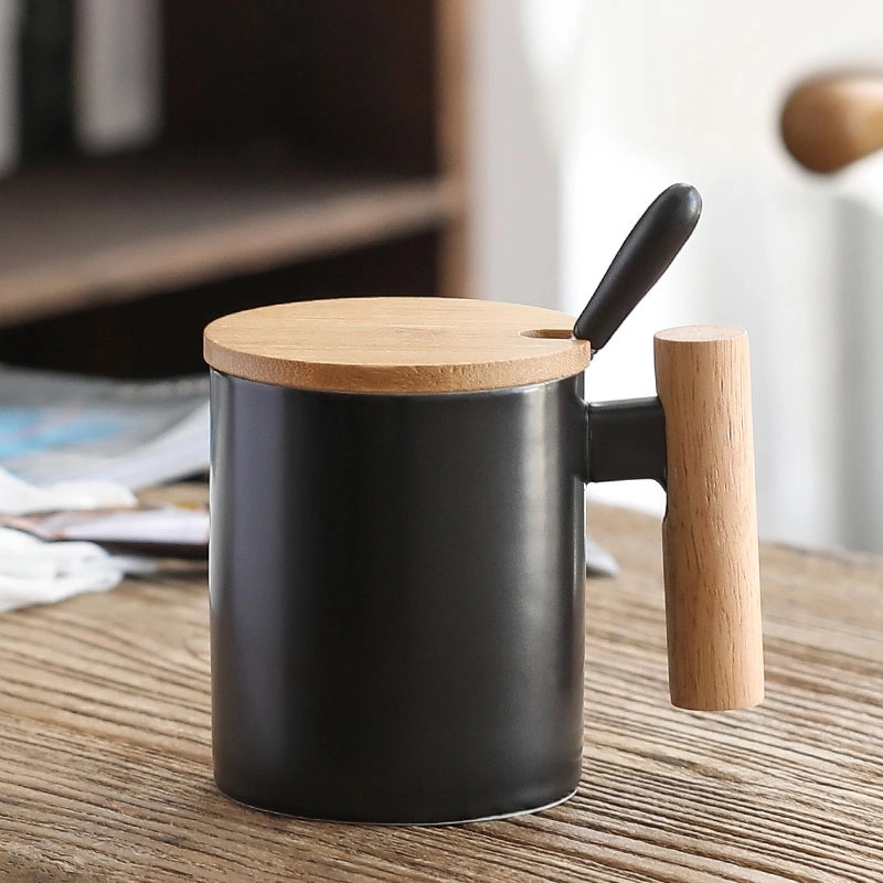 Custom 12 OZ Wooden Handle Coffee Mug 4