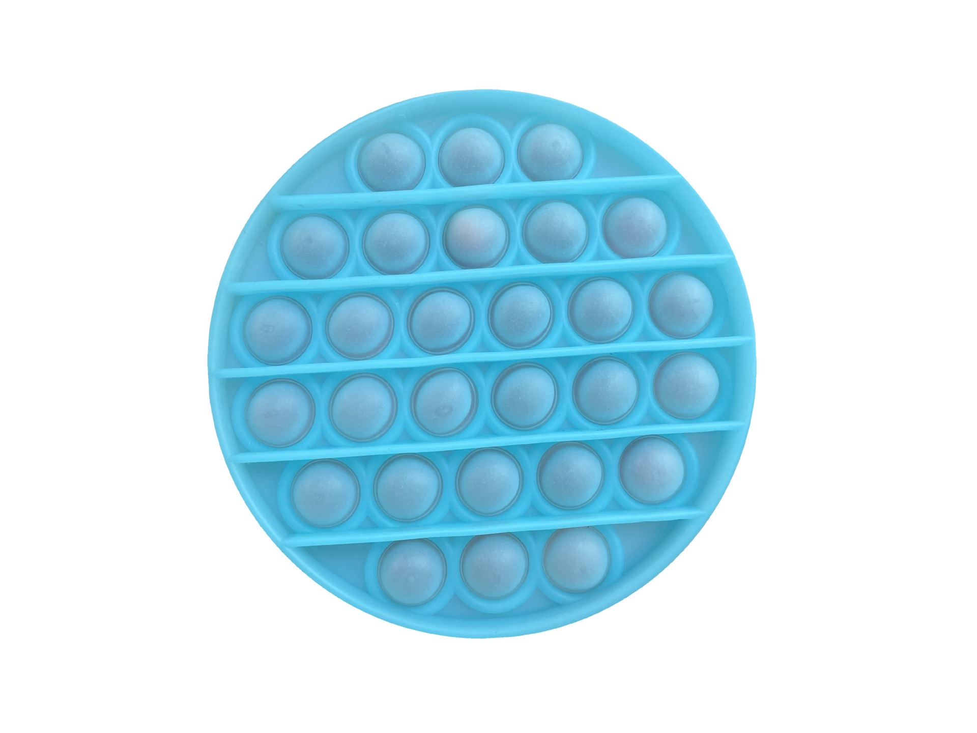 Circle Shape Luminous Pure Color Push Pop Bubble Fidget Sensory Toy 4