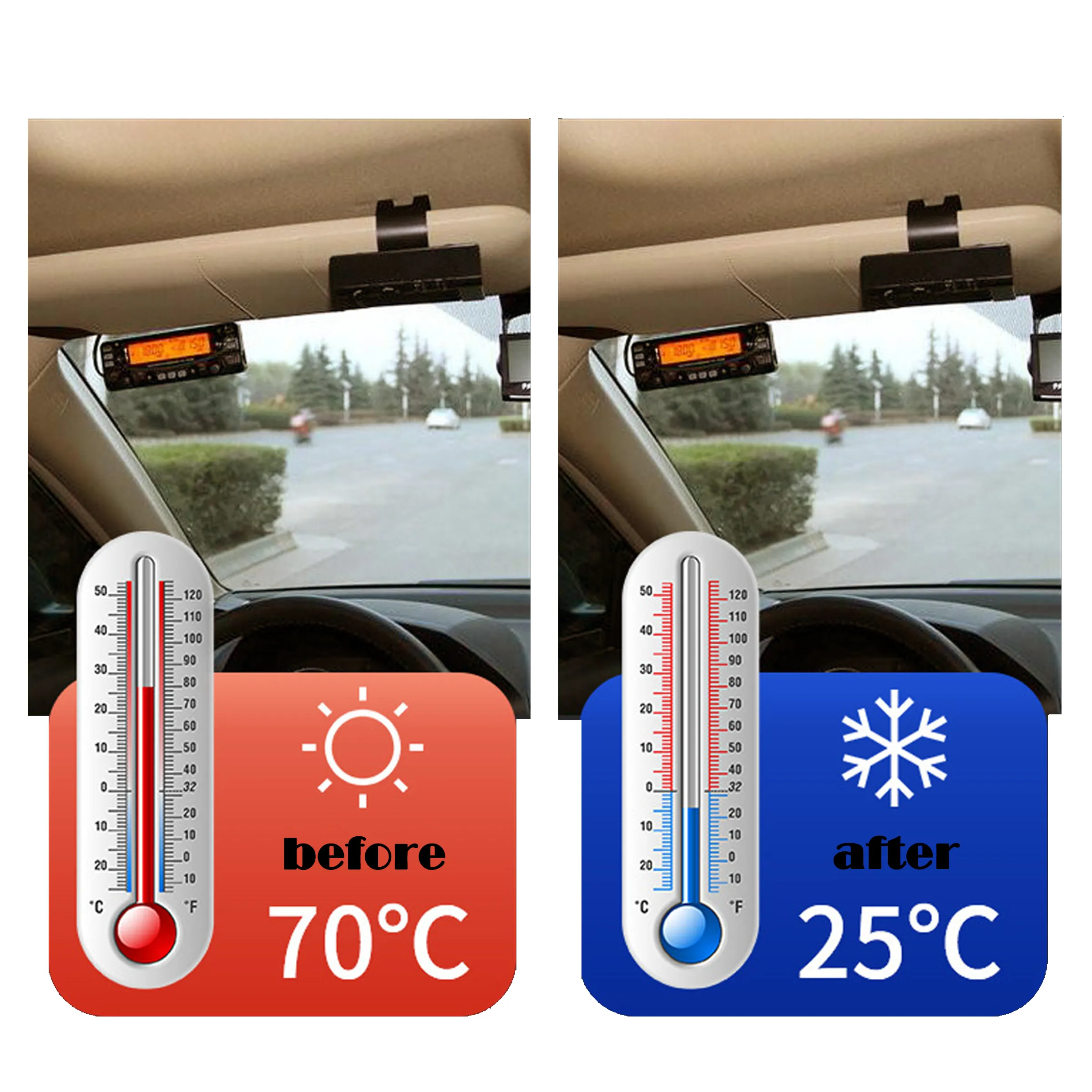 Upgraded Foldable Car Windshield Sun Shade 1