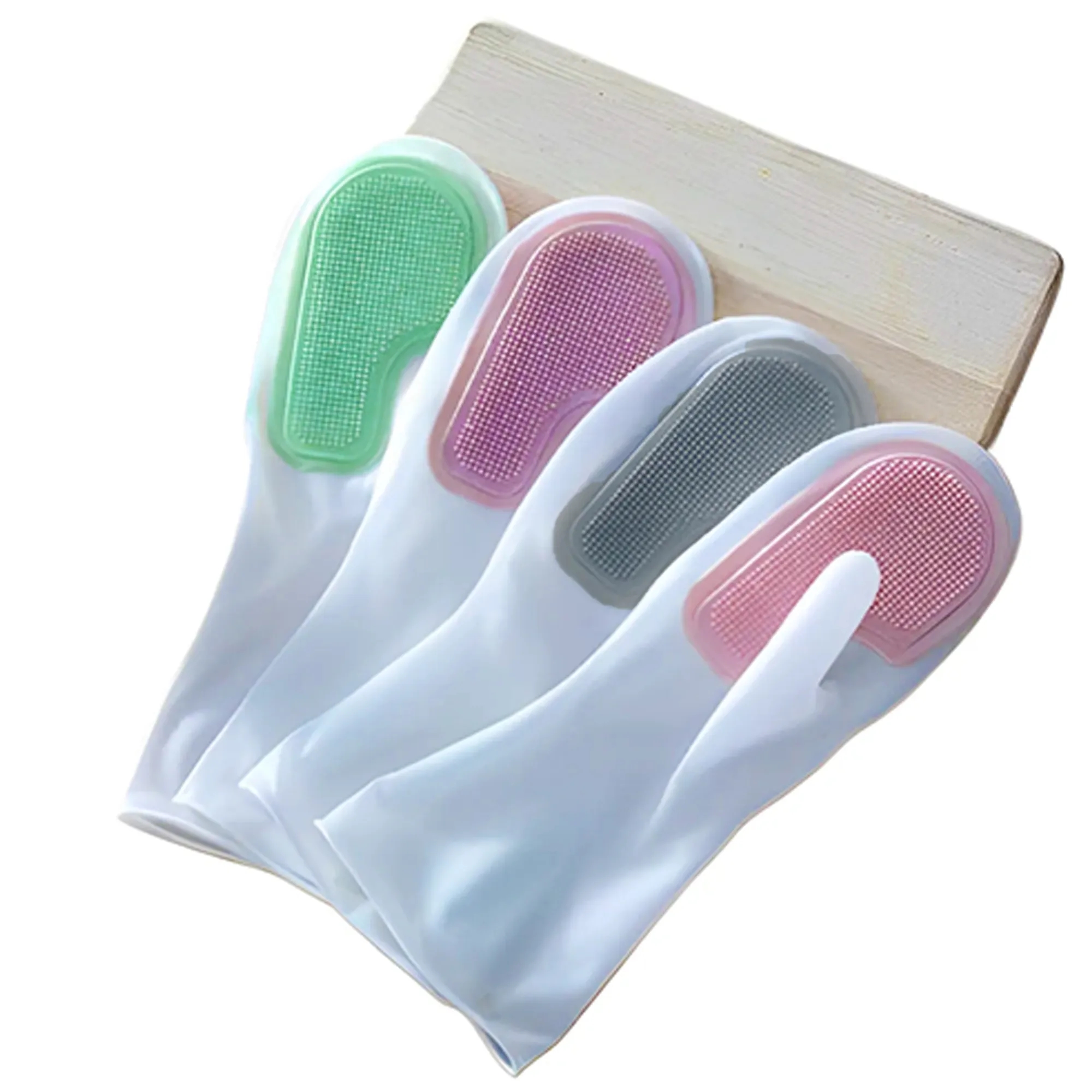 Dishwashing Gloves with Built in Scrubber 5