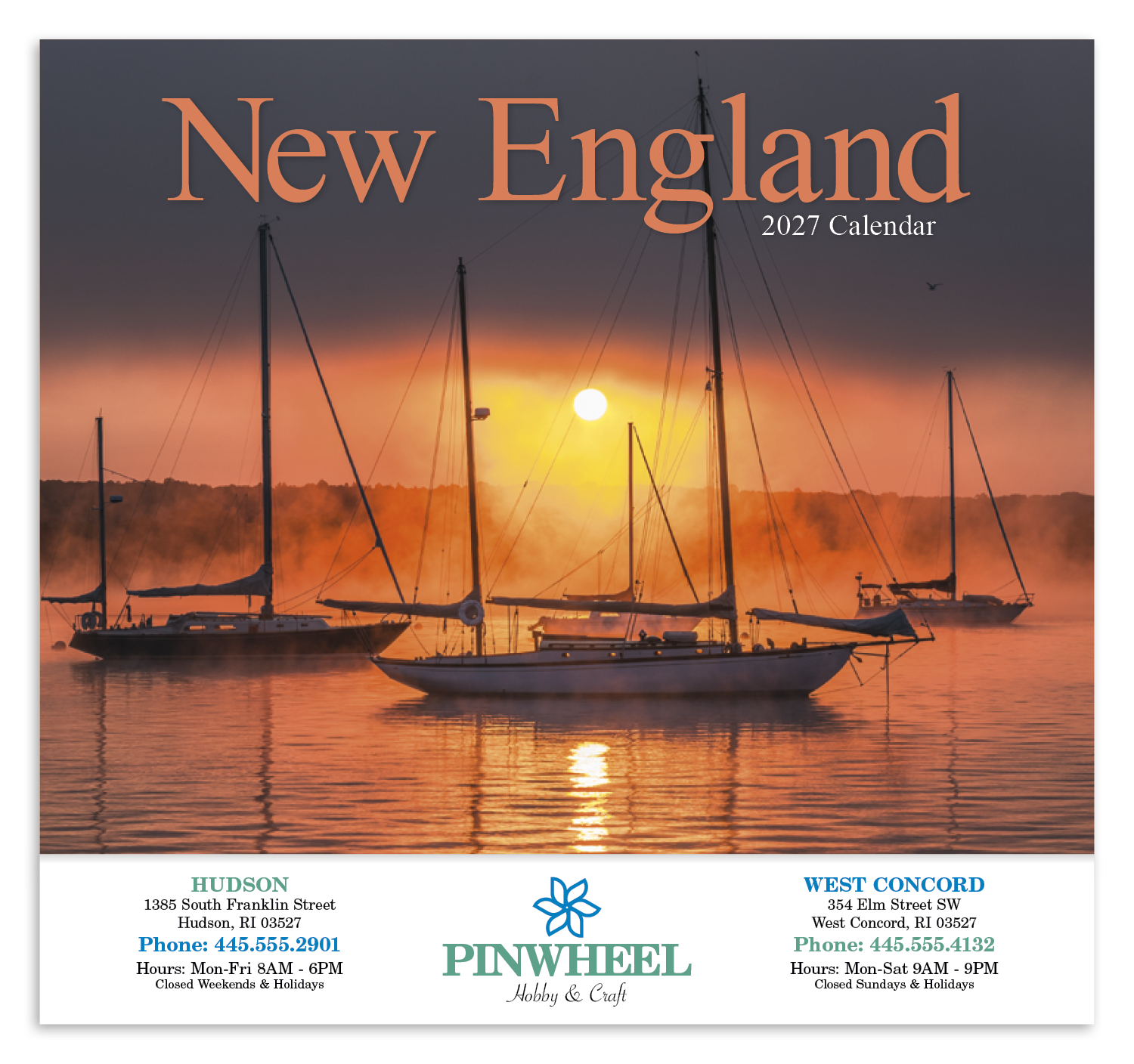 HotLine® Products New England Appointment Calendar - Stapled 45